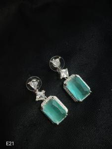 CONJUNTO DE PENDIENTES ESTILO CLÁSICO DE DIAMANTE AMERICANO PARA BODAS CONJUNTO DE PENDIENTES ESTILO CLÁSICO DE MODA PARA MUJER Y NIÑA - Product Image 4