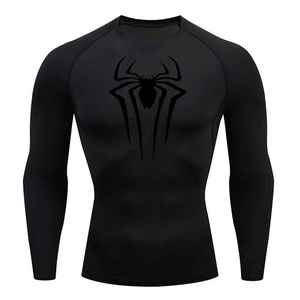 2025 <b>Men's</b> <b>Long</b> <b>Sleeve</b> Black <b>Top</b> Fitness Skin Quick Dry Breathable Casual <b>Long</b> T-Shirt for <b>Men</b> Custom Design and Logo - Product Image 1