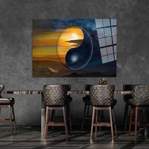 Art sur toile Yin Yang : Impression sur verre trempé, Décoration Lumière et Ombre, ART SUR VERRE TREMPÉ - Product Image 1