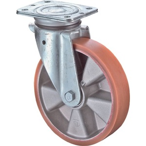 Ruedas Giratorias de 200 mm de Capacidad de Carga para Muebles, Ruedas BS con Neumático de Poliuretano y Placa de Montaje para Carga de 600 kg - Product Image 1