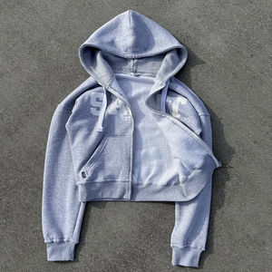 Stylish jogger set Custom Logo Distressed <b>Applique</b> Embroidery Mens Sportswear Tracksuit Cotton Sweatsuit Hoodie Sweatpants Set - Product Image 6