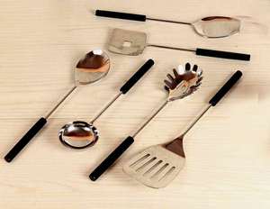 Juego de servidor de ensalada de metal con acabado plateado de lujo con mango de nácar, juego de utensilios decorativos para servir - Product Image 5