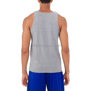 Gran oferta, camiseta sin mangas para hombre, Camiseta deportiva atlética para gimnasio, camiseta sin mangas de algodón orgánico esencial para hombre - Product Image 6