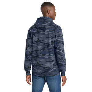Vêtement de survêtement camouflage délavé à l'acide pour homme, personnalisé en gros, hiver, broderie 3D, veste à capuche avec strass, streetwear tendance, devant - Product Image 2