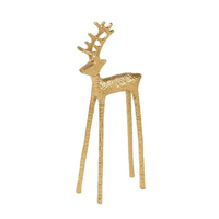 Sculpture décorative de noël Ornements de renne en métal doré de qualité supérieure pour la décoration intérieure Accents Sculpture de décoration de table