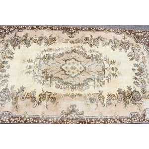 Tapis d'appoint vintage 3,6x6,6 pi (111x201 cm), tapis turc marron à pois - Product Image 5