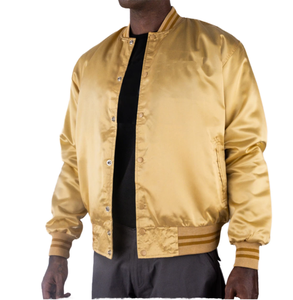 Chaqueta Bomber Personalizada de Alta Calidad con Logotipo, Chaqueta Bomber Universitaria de Algodón Grueso para Hombre - Product Image 3