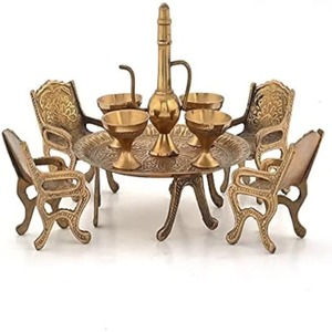 ชุดของขวัญตกแต่งบ้านงานฝีมือทองเหลืองสไตล์อินเดียโบราณหรูหราสไตล์วินเทจสำหรับตกแต่งบ้านที่สร้างสรรค์แปลกใหม่ - Product Image 1