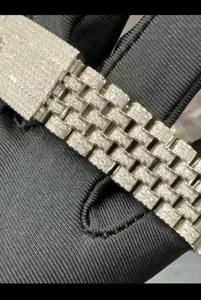 Reloj de Cuarzo Unisex de Lujo con Diamantes Moissanite VVS Blancos, Calidad Premium, Cristal Analógico, Edición Limitada, Mecánico, Acero Inoxidable - Product Image 3