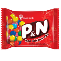 Bonbons au chocolat au lait en forme de boule, croustillants et colorés, fabriqués au Vietnam, en 12 sachets pour enfants