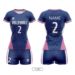 Nouvel arrivage d'uniformes de volley-ball Ensemble d'uniformes d'équipe personnalisés pour femmes, uniforme respirant en polyester imprimé par sublimation - Product Image 3