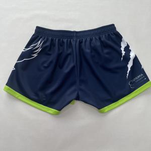 100% polyester léger maille tissu Rugby Football Shorts respirant ceinture élastique cordon personnalisé sublimé Logos - Product Image 2