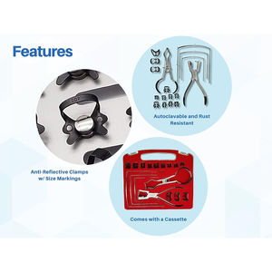 Kits de barrage dentaire en caoutchouc, ensemble d'instruments chirurgicaux - Équipement de laboratoire d'orthodontie, kit de barrage en caoutchouc en acier inoxydable - Product Image 1