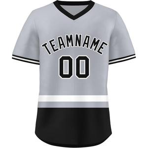 Camisetas de equipo de béisbol con cuello en V y malla de ajuste personalizado, camisetas sublimadas con bordado a granel, OEM - Product Image 5