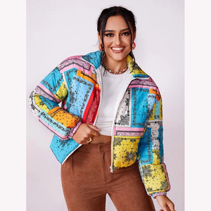 Doudoune d'hiver personnalisée pour femmes de haute qualité Manteau bouffant respirant imprimé par sublimation Veste bouffante de créateur - Product Image 6