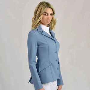 Chaqueta de Montar Azul Marino para Mujer, Poliéster y Algodón, para Salto Ecuestre, Corte Clásico, Manga Larga, Logotipo Personalizado VI-HRJ-001 - Product Image 4