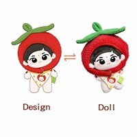 Boneka Kapas Lucu Custom dengan Hiasan Sayap dan Tudung Ceri Grosir