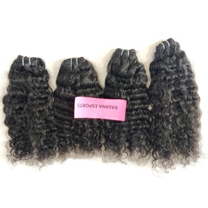 Extensions de cheveux indiens Remy Kinky Curl pour femmes, cuticule alignée de couleur noire naturelle, cheveux humains non humains traités chimiquement - Product Image 6