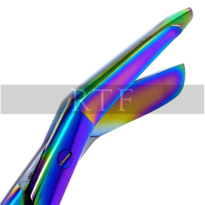 Ciseaux de pansement Lister de haute qualité, ciseaux de pansement Lister multicolores 5,5 pouces, ciseaux de premiers secours pour infirmières, acier inoxydable de haute qualité - Product Image 3