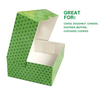 Boîtes à pâtisserie en carton écologiques personnalisées avec fenêtre transparente pour les grands gâteaux et l'emballage de pâtisseries