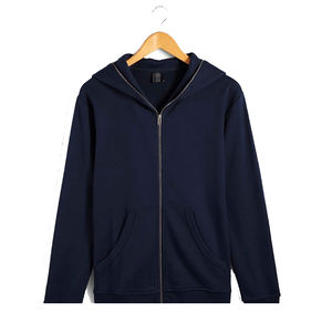 Sweat-shirts en molleton 100% coton de designer, fermeture éclair intégrale personnalisée, style uni, 420 g/m², pour hommes - Product Image 4