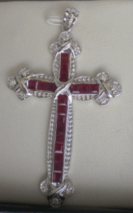 จี้ทับทิมและเพชร คอลเลกชันเครื่องประดับเพชรสุดหรู - Product Image 1