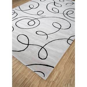 Alfombra Contour Ivory de Lana y Viscosa Hecha a Mano con Diseño Rectangular Abstracto Estilo Boho para Dormitorio o Sala de Estar-TNQ-231 - Product Image 2