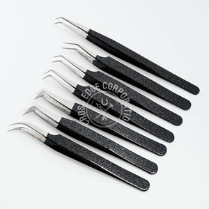 New Arrival Fine X Volume Boot Eyelash Extension Tweezers Stainless Steel Isolation Pointed Tip Diamond Non Slip Lash <b>Tool</b> - Product Image 1