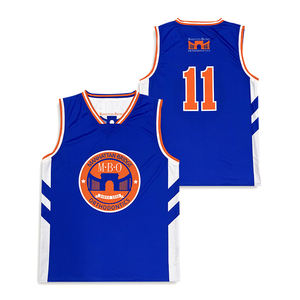 Vente en gros de maillots de basket-ball réversibles personnalisés 100% polyester, sublimation, séchage rapide, respirant, maillot de basket-ball universitaire - Product Image 4
