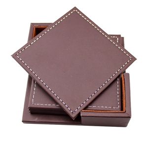 Unique Design Round Leather <b>Placemat</b> <b>and</b> <b>Coaster</b> for Table Leather <b>Coaster</b> <b>and</b> Cup Mat <b>Set</b> of 6 Piece - Product Image 4