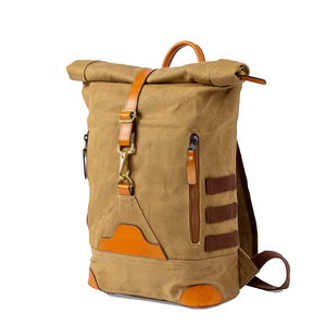 Sac à dos de luxe pour ordinateur portable en toile doublé de PVC pour femmes avec fermeture à glissière personnalisée haute conception de panneau étanche pour les étudiants utilisation scolaire - Product Image 6