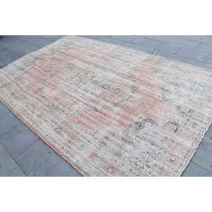 พรมตุรกี 6.4x9.8 ฟุต (196x299 ซม.) สีแดง ลายแบบนามธรรม สไตล์วินเทจ - Product Image 2