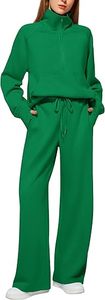Conjunto Deportivo Informal para Mujer, Conjunto de Sudadera y Pantalones Deportivos Transpirables de Secado Rápido, Manga Larga, 100% Algodón, Conjunto Deportivo de Invierno - Product Image 2