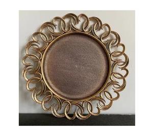 Assiette et plat de service en métal de qualité élégante assiette de chargeur au look dernier cri pour la vaisselle - Product Image 6