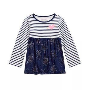 First Impressions - Túnica Blanca de Algodón de Manga Larga con Rayas de Confeti para Bebés Niñas de 18 Meses - Product Image 1