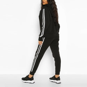 Chándal con capucha en blanco de invierno, Jersey de algodón personalizado para mujer, traje para correr, chándal al por mayor - Product Image 5