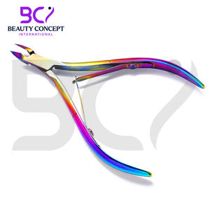 Herramientas de manicura para pedicura de uñas de acero inoxidable, pinzas para cutículas ligeras de fácil agarre para uso en los dedos, multicolor - Product Image 3