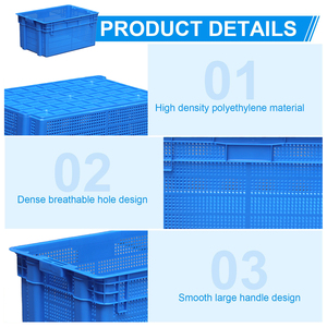 Cesti per <span class=keywords><strong>Frutta</strong></span> Resistenti, Scatole di Stoccaggio a Griglia in PE Impilabili, Casse per Verdure, Contenitori per Trasporto, Casse in <span class=keywords><strong>Plastica</strong></span> Solida - Product Image 3