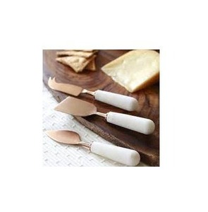 Elegante vajilla, cuchillo para mantequilla, servidor de queso, Juego de 4 piezas, tamaño personalizado, mango de resina de latón Natural de alta calidad, juego de cuchillos para queso - Product Image 1