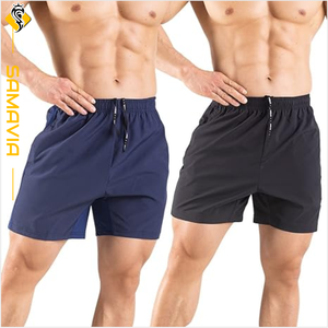 Shorts de course Bermuda pour homme personnalisés, respirants, à séchage rapide, pour l'entraînement athlétique, vêtements de sport, motif uni, style décontracté, poches - Product Image 2