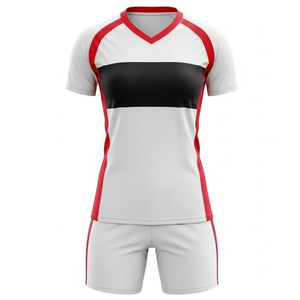 ชุดวอลเลย์บอลชายแบบ OEM |   เสื้อเจอร์ซีย์และกางเกงขาสั้นแบบซับลิเมชั่นสีดำ - Product Image 2