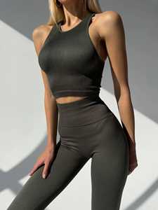 Leggings décontractés respirants en coton pour femmes pour Fitness Running Yoga Vêtements de sport taille moyenne - Product Image 3