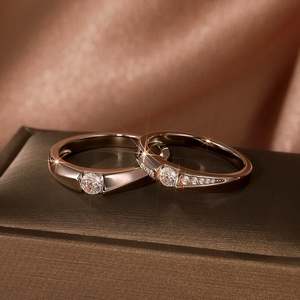 Ensemble de bagues de couple gravées Jeulia True Love Vow Bypass plaquées rhodium, cadeau d'anniversaire - Product Image 4