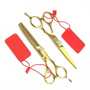 Tijeras de hoja recta de acero inoxidable de alta calidad al por mayor con punta afilada para salones de peluquería y peluqueros - Product Image 4