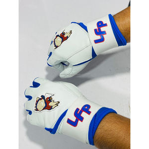 Gants de baseball professionnels personnalisés, imperméables, isolés, à doigts fendus, avec sangle de poignet réglable, en cuir Cabretta, longs - Product Image 4