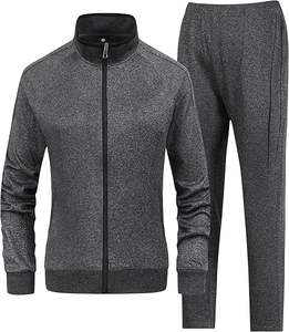 Ensemble de survêtement décontracté pour homme grande taille, automne, uni, sweat-shirt à capuche, pantalon de jogging long, vente en gros, imprimé léopard, élégant - Product Image 2