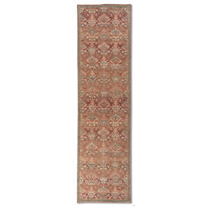 Erbe Classic Floral Wool Rugs <b>Red</b> and Orange Hand Knotted for Home or Teen's Room-Model GS-1054 by Jaipur Rugs - Product Image 1