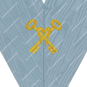 COLLIER D'OFFICIER DE REGALIA MAÇONNIQUE DU TRÉSORIER DU RITE TRADITIONNEL FRANÇAIS - Product Image 2