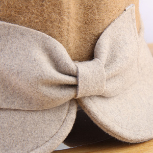 DLL536 vente en gros, chapeaux en feutre de laine pour femmes, chapeaux seau d'hiver élégants Vintage - Product Image 3