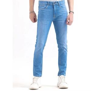 OEM personnalisé hommes droit Denim jean taille haute 100% coton lavé pantalon classique décontracté Streetwear style - Product Image 1